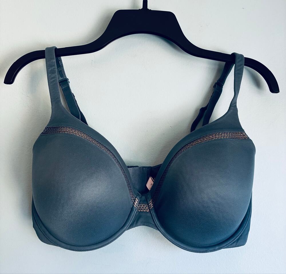 Victoria's Secret Lined Perfect Coverage Bra 36DDD Blue Everyday Bra